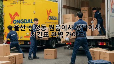 울산 신정동 원룸이사, 용달이사 시간표 완벽 가이드! 🚀